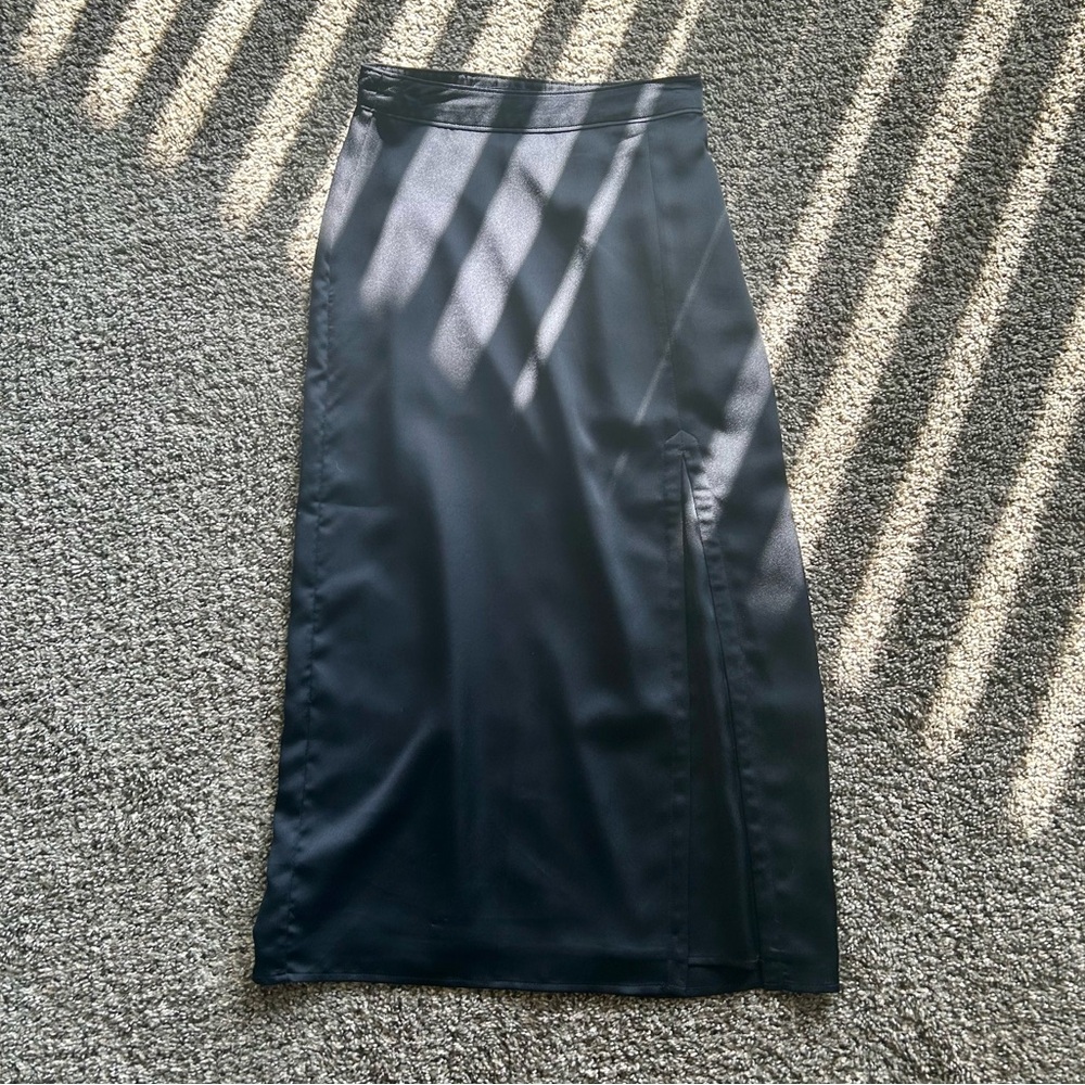 Ultra High Rise Slit Midi Skirt